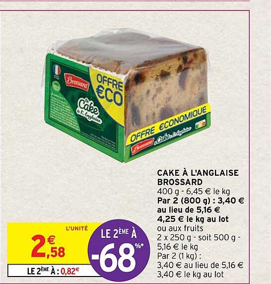 cake à l'anglaise brossard