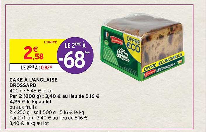 Cake à L'anglaise Brossard