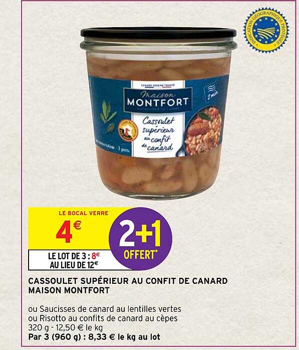 Cassoulet Supérieur Au Confit De Canard Maison Montfort