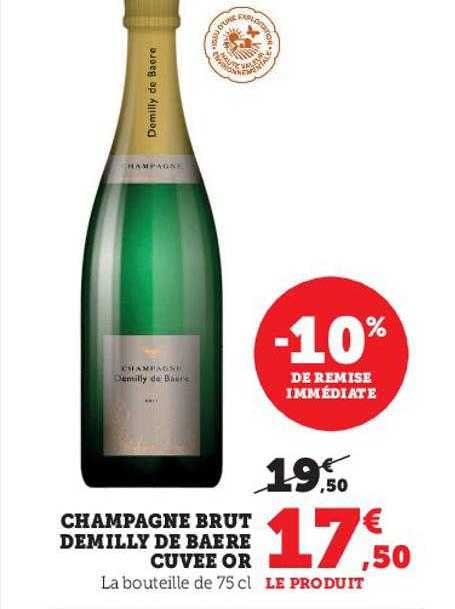 champagne brut demilly de baere cuvée or
