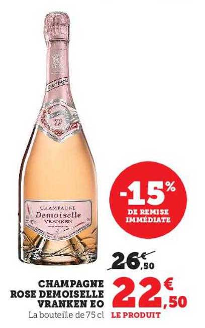 Champagne Rose Demoiselle Vranken Eo
