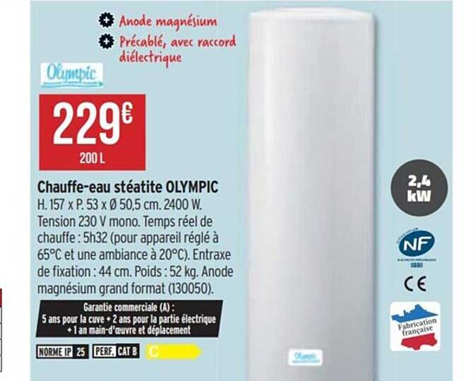chauffe-eau stéatite olympic