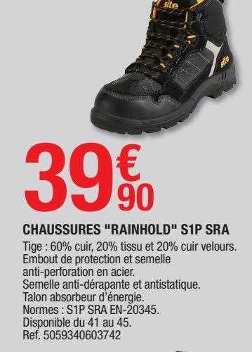 Chaussures "rainhold" S1p Sra
