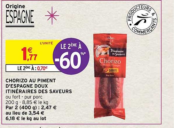 Chorizo Au Piment D'espagne Doux Itinéraires Des Saveurs