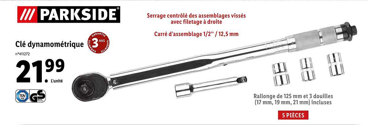 Clé Dynamométrique Parkside