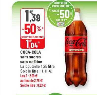 coca-cola sans sucres sans caféine