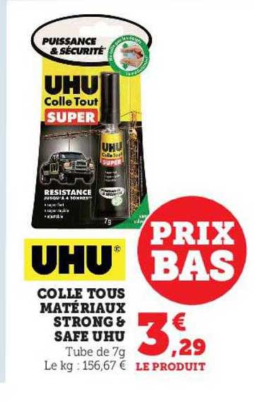 colle tous matériaux strong & safe uhu