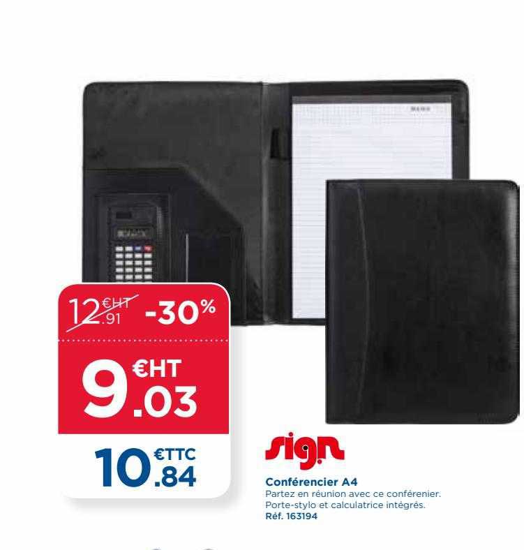 conférencier a4 sign