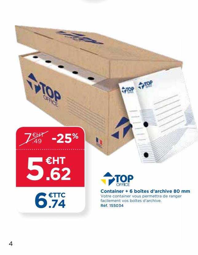 Container + 6 Boîtes D'archive 80 Mm