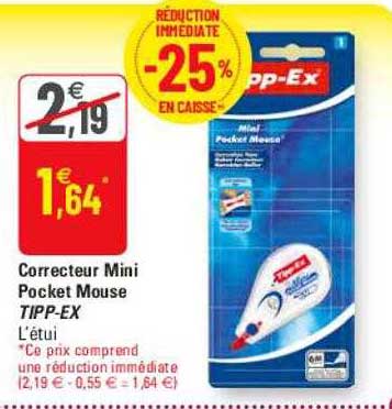 correcteur mini pocket mouse tipp-ex