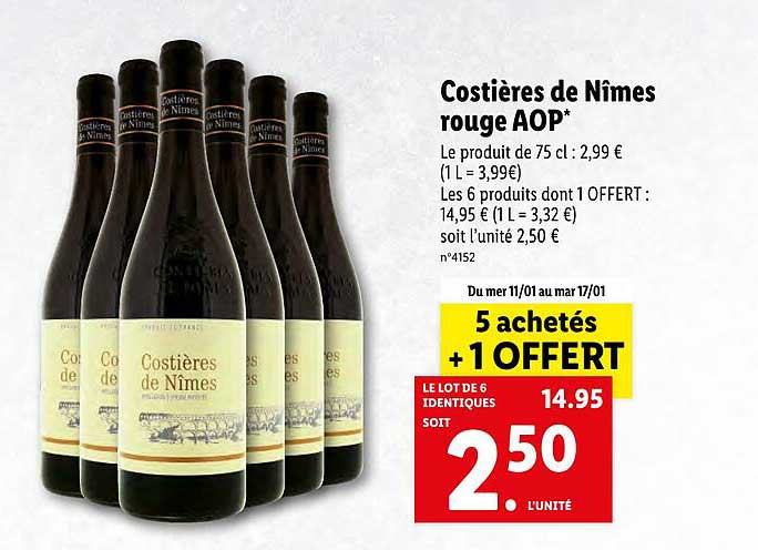 costières de nîmes rouge aop