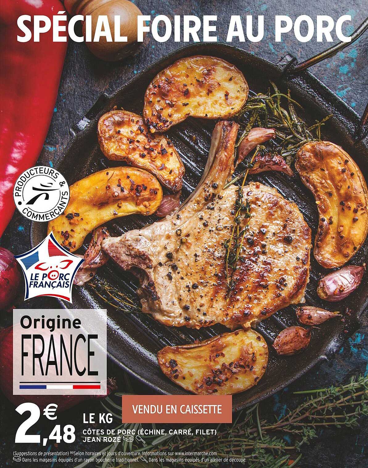 côtes de porc échine carré filet jean rozé