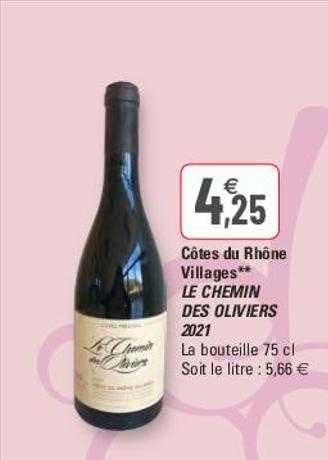 côtes du rhône villages le chemin des oliviers 2021