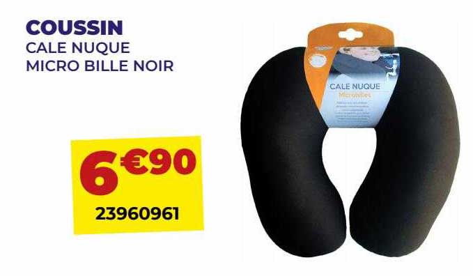 coussin cale nuque micro bille noir