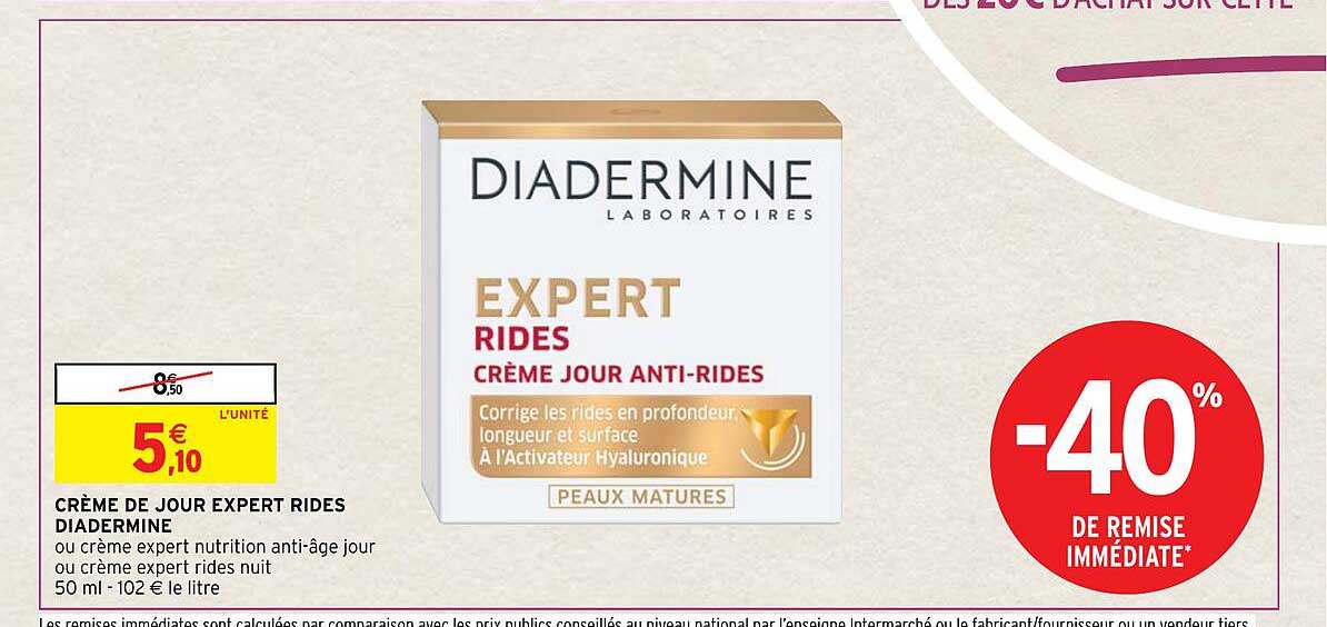 crème de jour expert rides diadermine