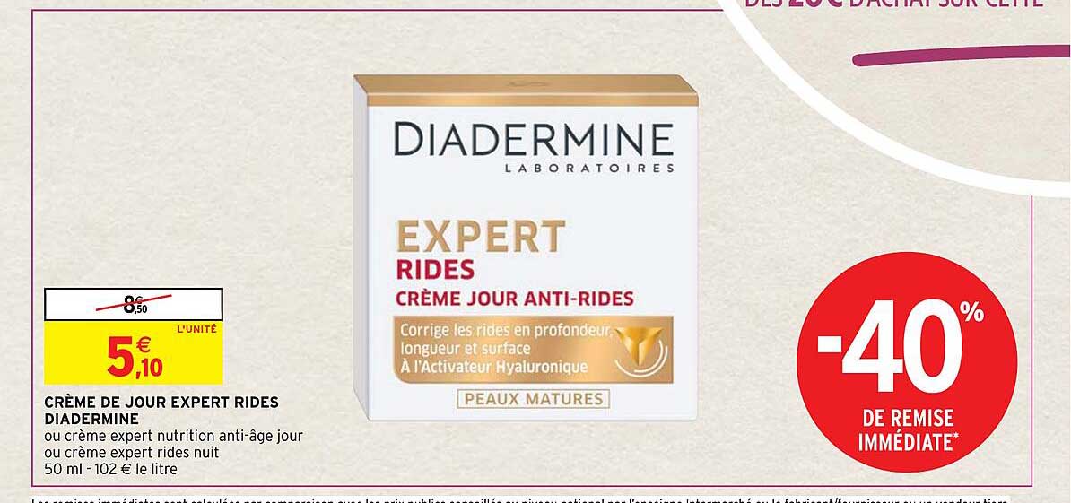 crème de jour expert rides diadermine