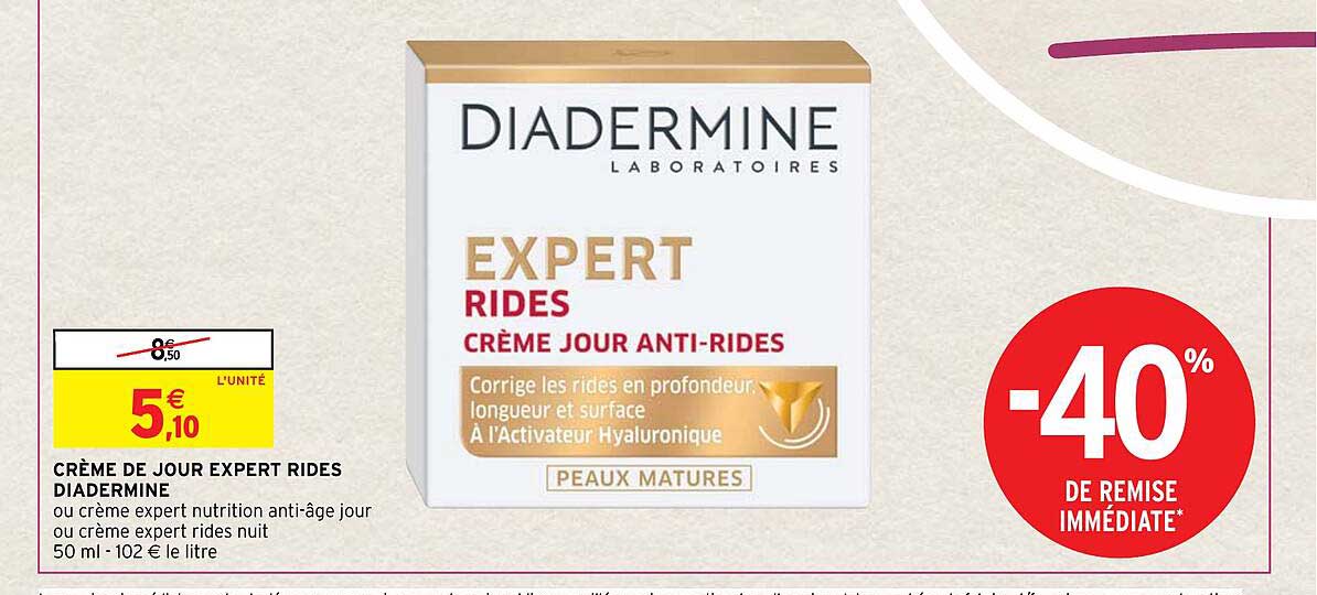 crème de jour expert rides diadermine
