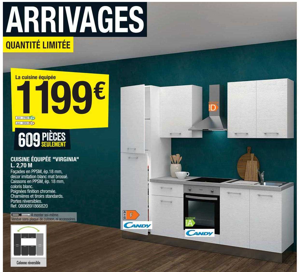 cuisine équipée "virginia" l.2,70 m