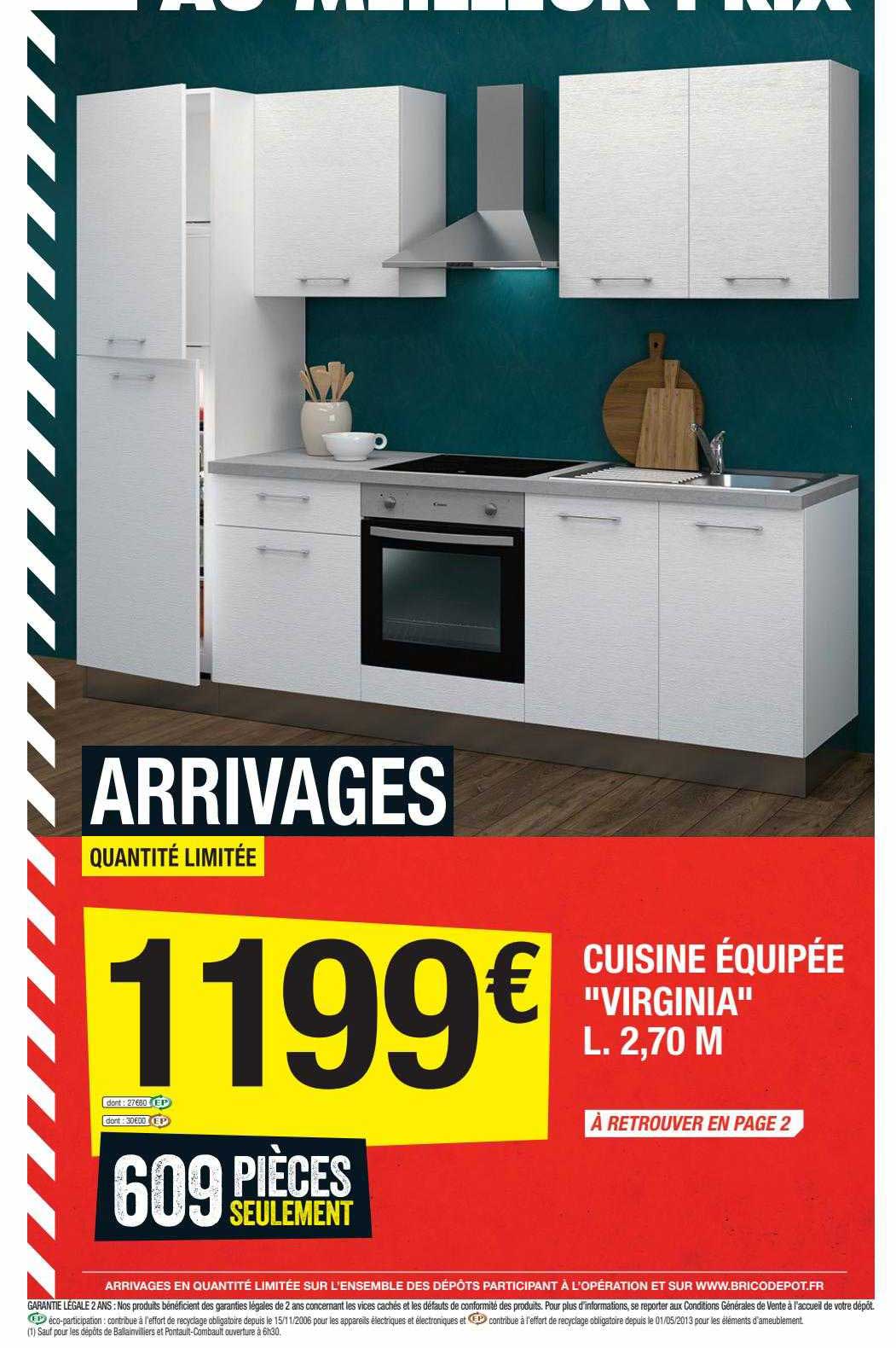 cuisine équipée "virginia" l.2,70 m