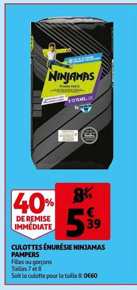 Culottes énurésie Ninjamas Pampers
