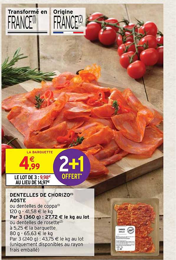 Dentelles De Chorizo Aoste