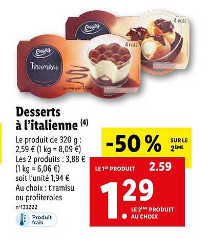 Desserts à L'italienne Envia