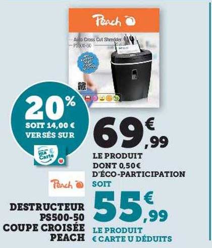 destructeur ps500-50 coupe croisée peach