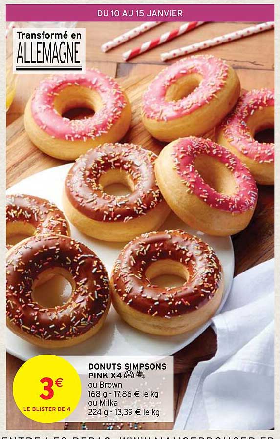 donuts simpsons pink x4