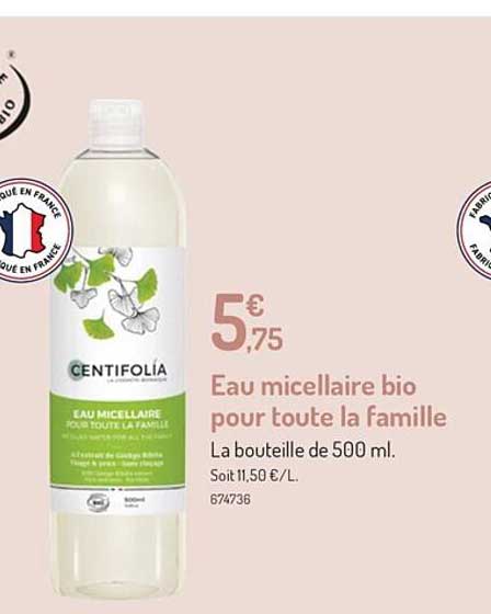 eau micellaire bio pour toute la famille