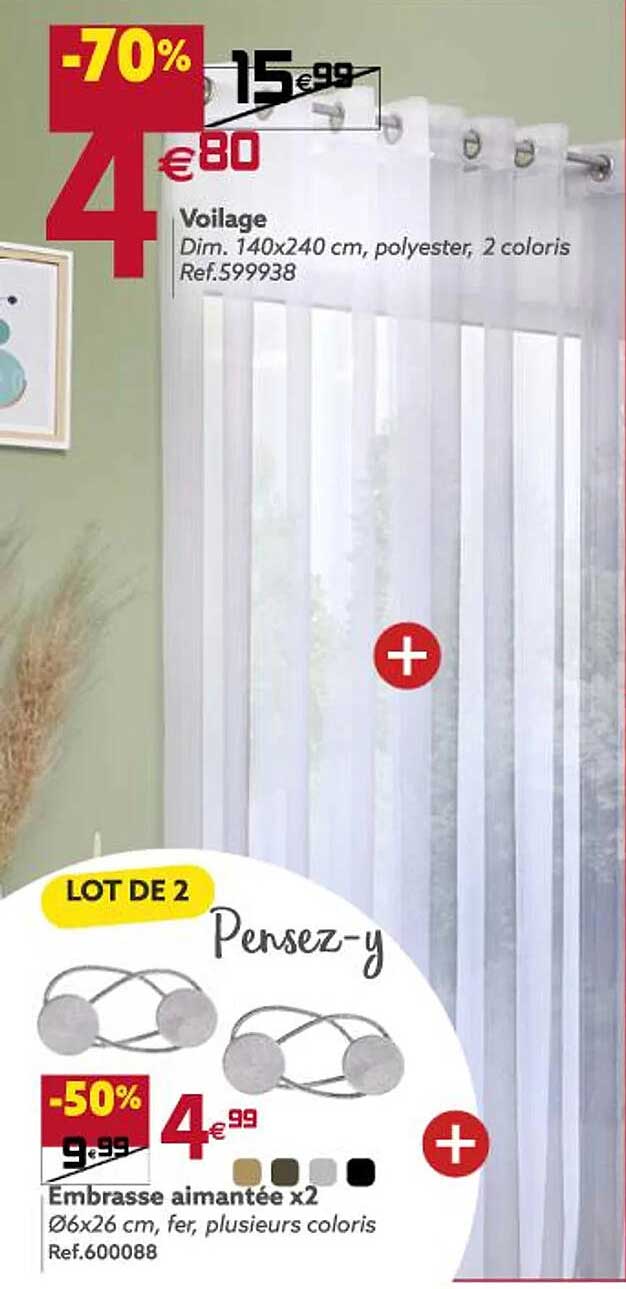 embrasse aimantée x2