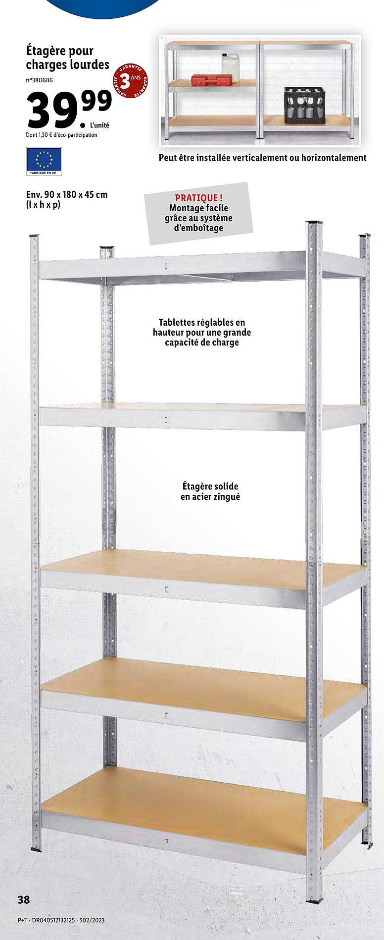 étagère pour charges lourdes