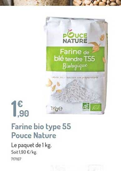 farine bio type 55 pouce nature