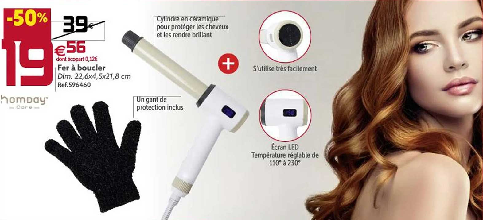 fer à boucler homday