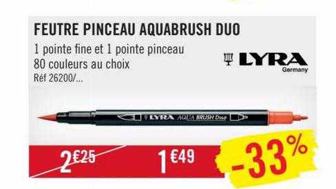 feutre pinceau aquabrush duo lyra