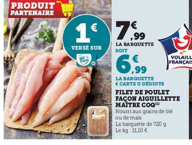 filet de poulet façon aiguillette maître coq