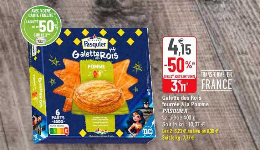 galette des rois fourrée à la pomme pasquier