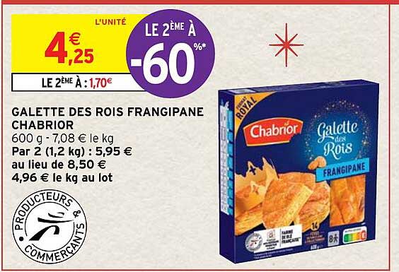 galette des rois frangipane chabrior