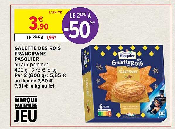 galette des rois frangipane pasquier