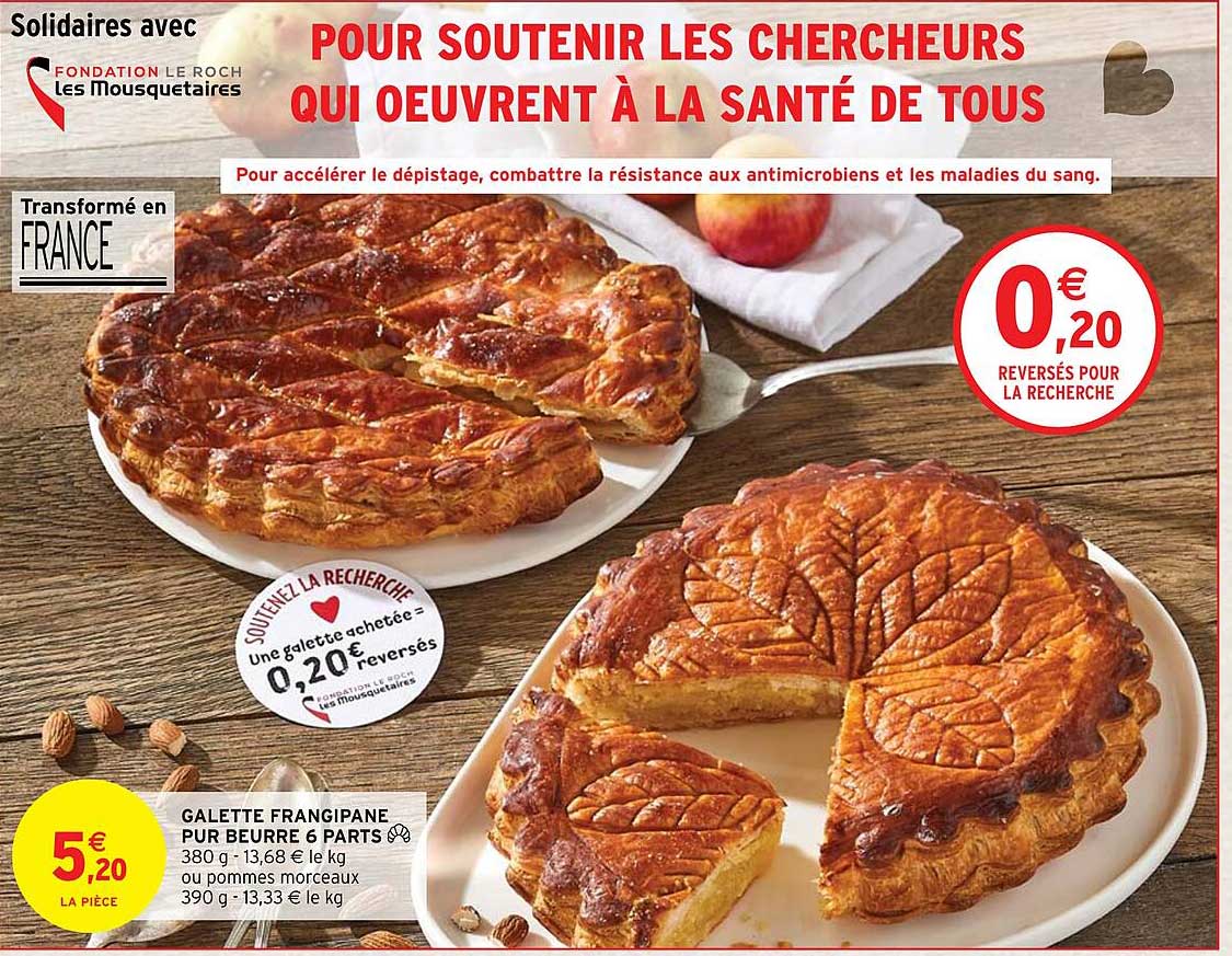 galette frangipane pur beurre 6 parts