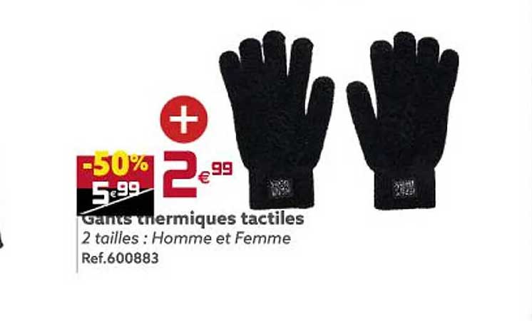 gants thermiques tactiles