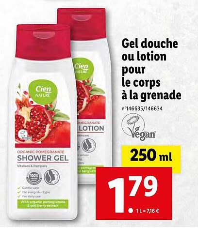Gel Douche Ou Lotion Pour Le Coprs à La Grenade