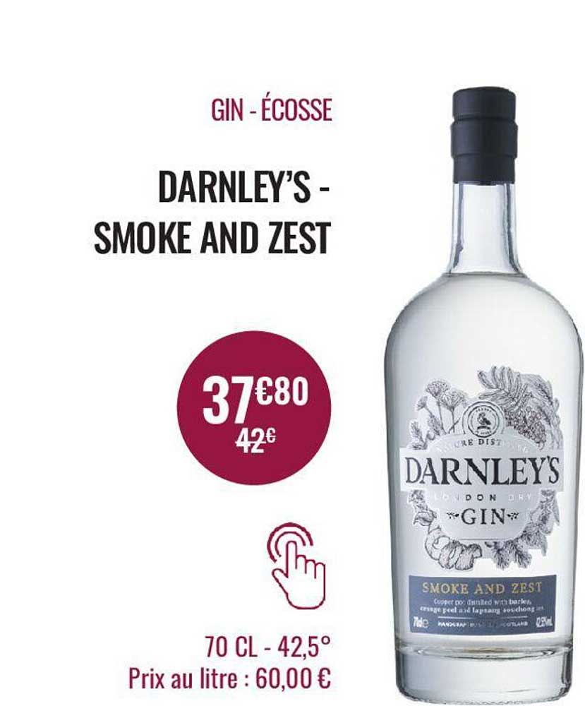 gin - écosse darnley's - smoke and zest
