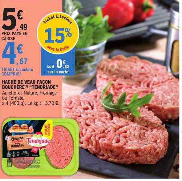 haché de veau façon bouchère tendriade