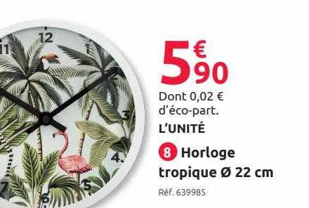 horloge tropique ø 22 cm