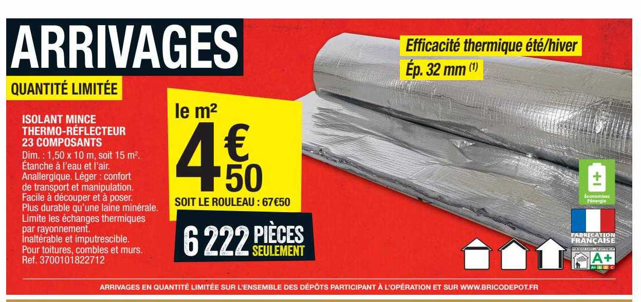 isolant mince thermo-réflecteur 23 composants