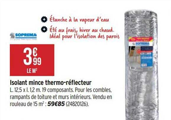 isolant mince thermo-réflecteur