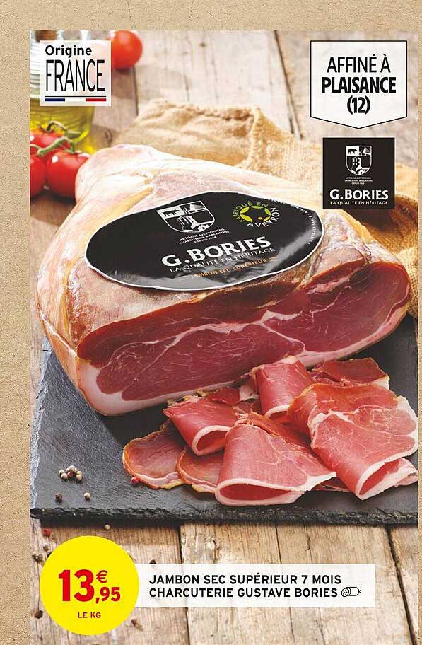 jambon sec supérieur 7 mois charcuterie gustave bories