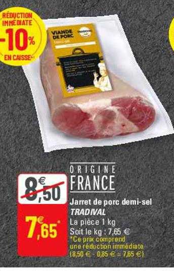 jarret de porc demi-sel tradival
