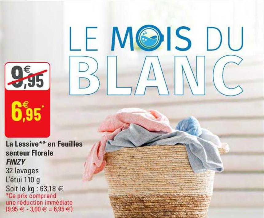 la lessive en feuilles senteur florale finzy