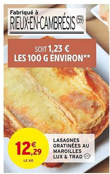 lasagnes gratinées au maroilles lux & trad